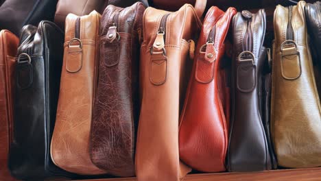 various leather bags