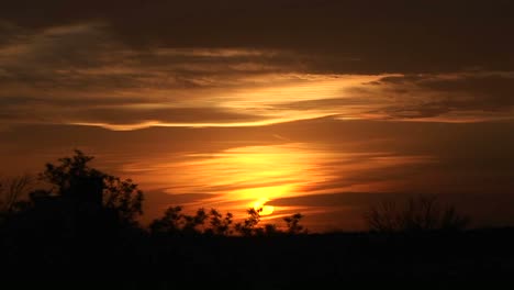 Tiro-Largo-Del-Desierto-De-Nuevo-México-En-Goldenhour