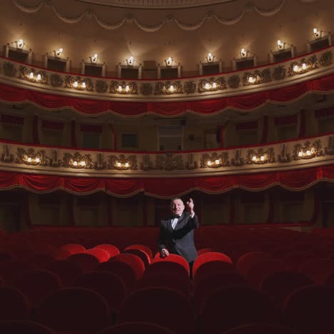 man in a theater