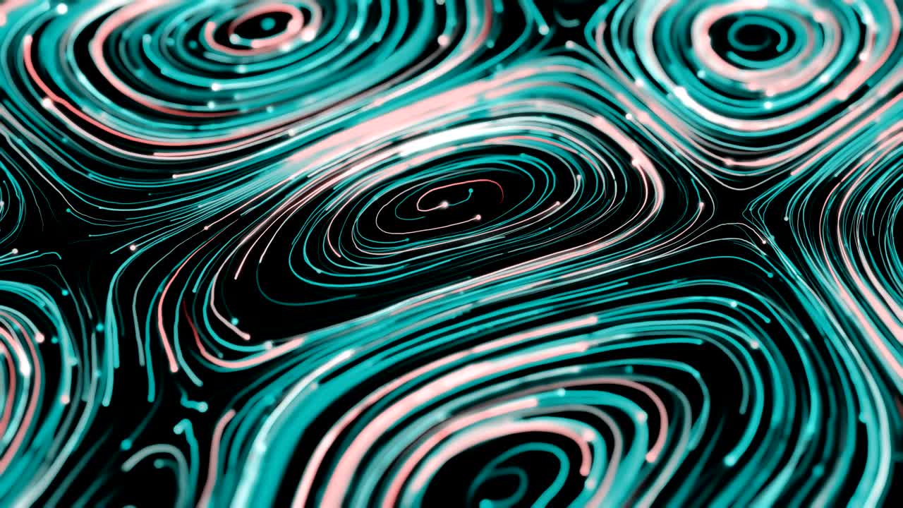 4K Abstract Neon Swirls.