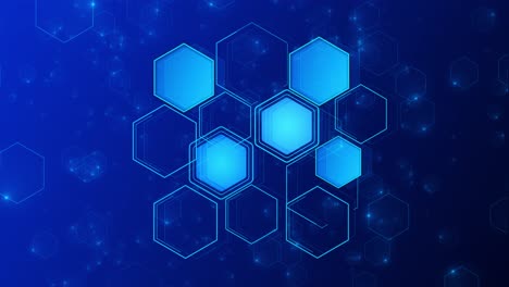 abstract animation hexagonal grid structure complexity of futuristic data systems molecular