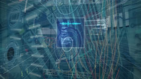 animación del escaneo de alcance y el procesamiento de datos a través del servidor.