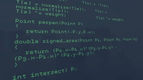 Animation of data processing over cityscape