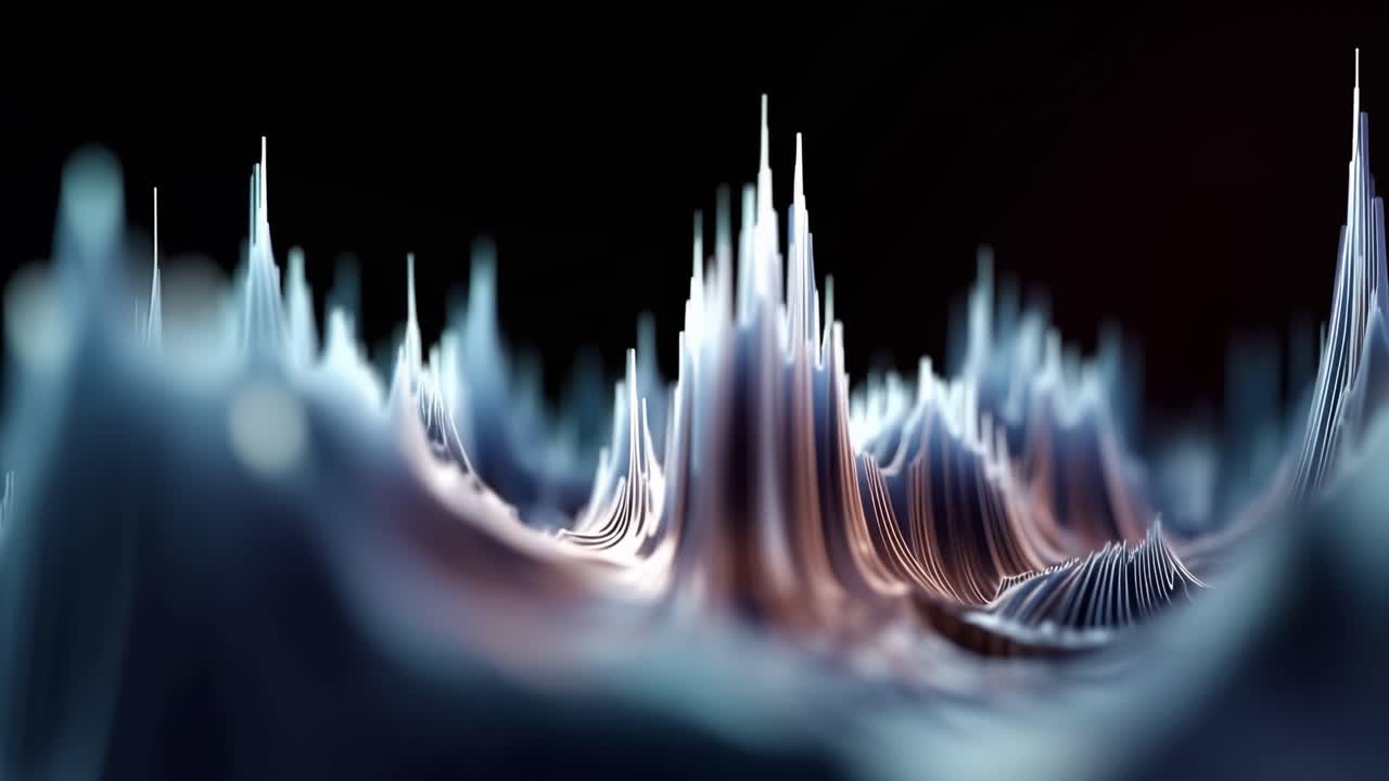 Dynamic Data Visualization with Undulating Glowing Lines