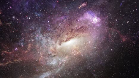 galaxia que brilla intensamente en el gran universo