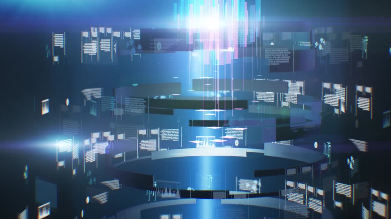 Abstrakt futuristisk datavisualisering