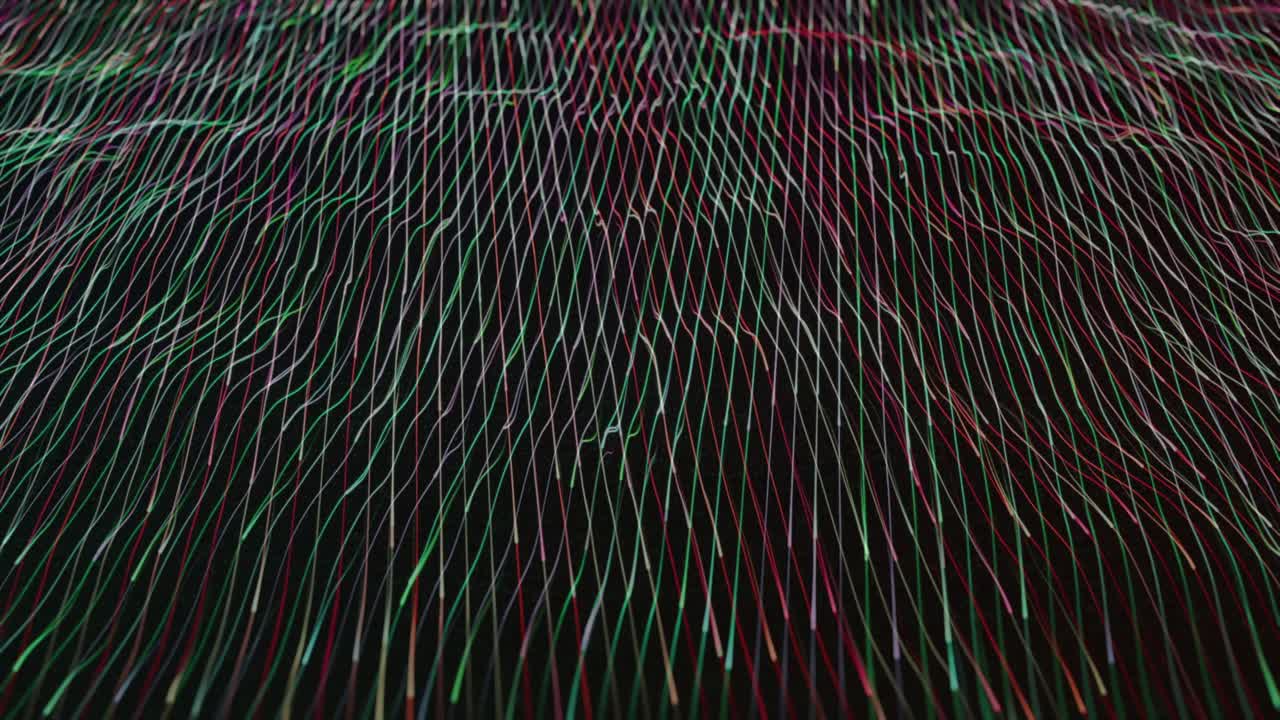 Abstract Colorful Geometric Wave Pattern