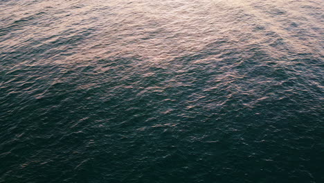 closeup sea rippling surface reflecting morning sun. turquoise water lapping