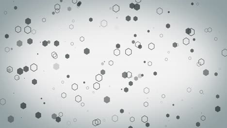 animation of hexagons on white background