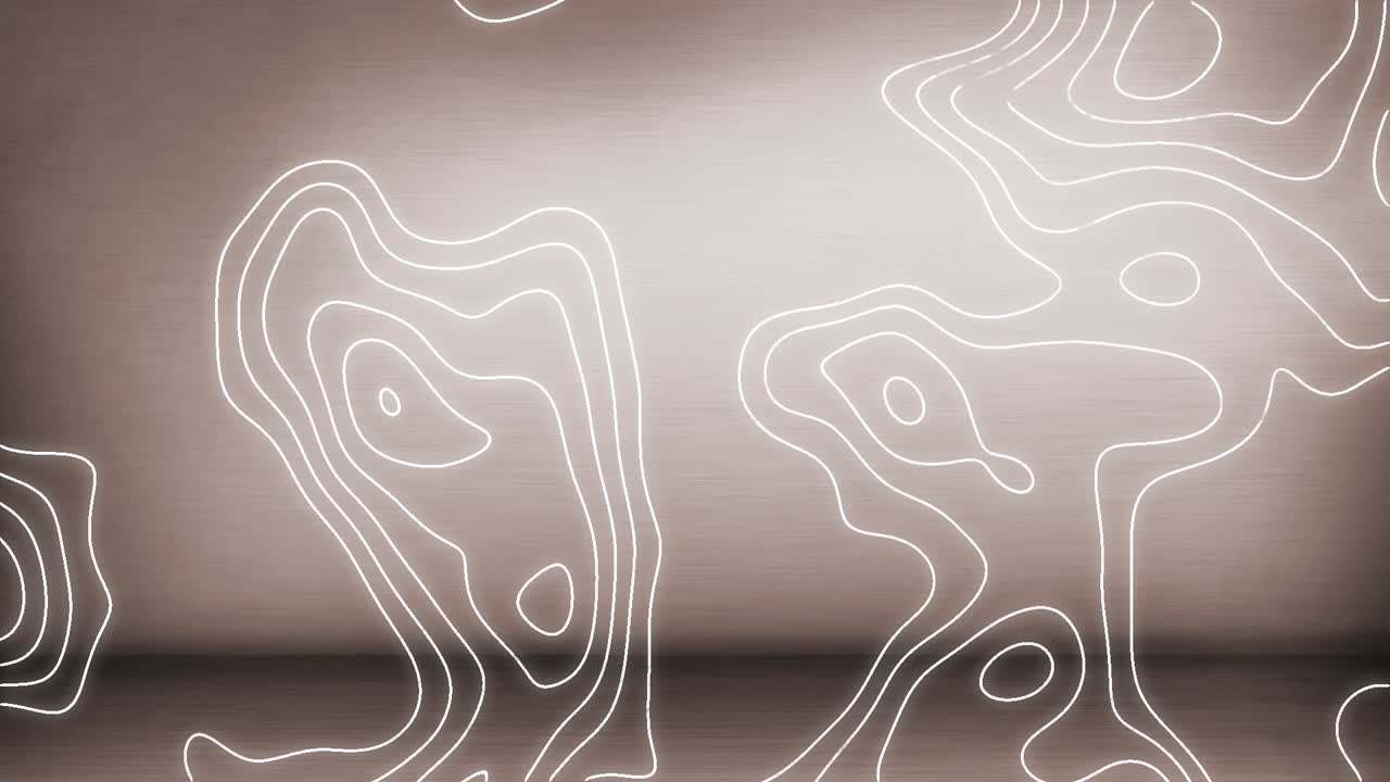 베이지색 배경 위에  ⁇ 색 선의 애니메이션