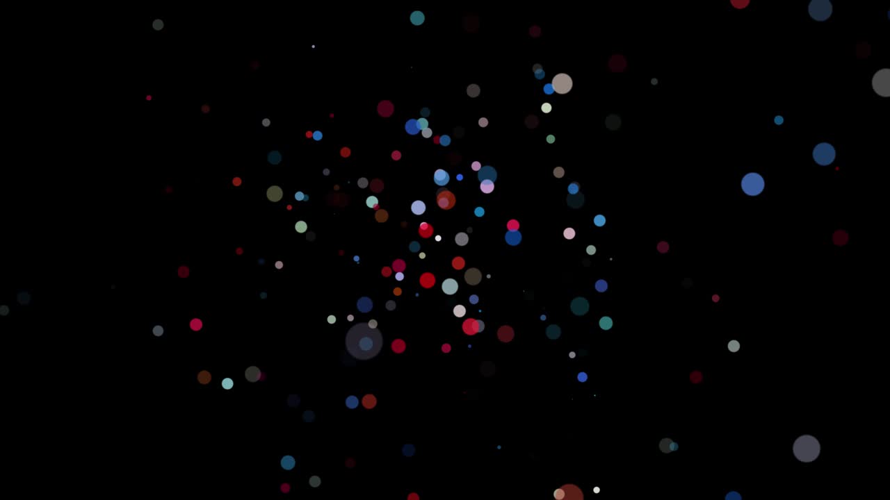 Colorful Bright Blinking Lights on Black