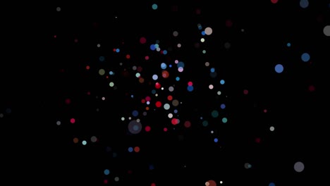colorful bright blinking lights on black
