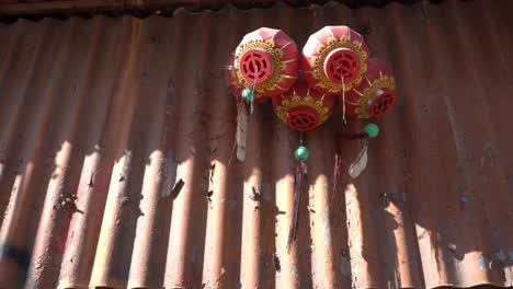 Old-lantern-decoration-at-old-house