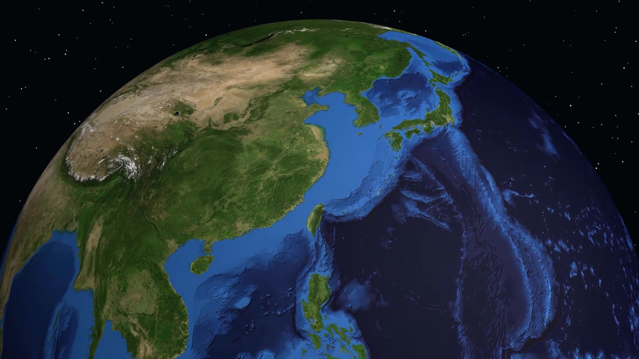 Un globo digitale ruota e ingrandisce su Wenzhou, Cina, mostrando statistiche sulla popolazione e la posizione
