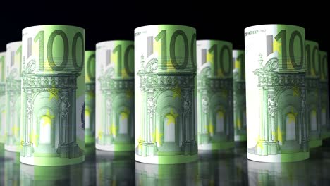 euro money banknotes rolls seamless loop