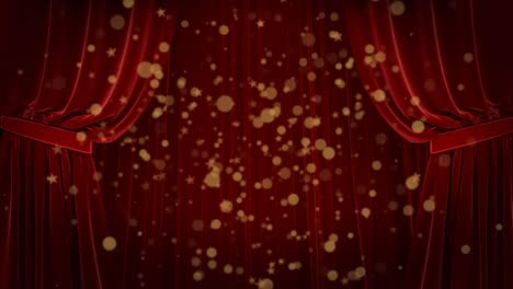 Animation-of-light-spots-moving-over-curtain-in-theatre