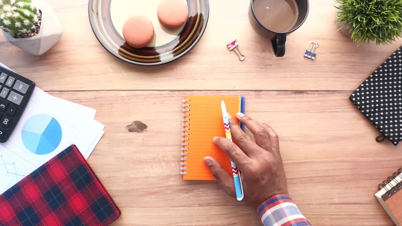 Person working at their home desk