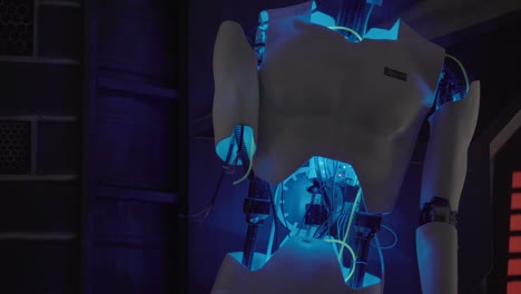 exhibición de robots futuristas