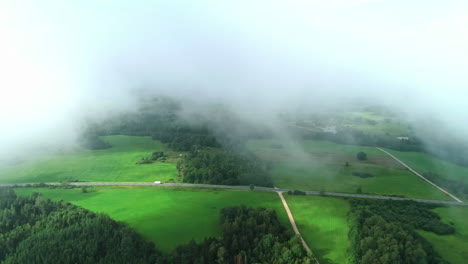 Antenne-über-Wolkenansicht