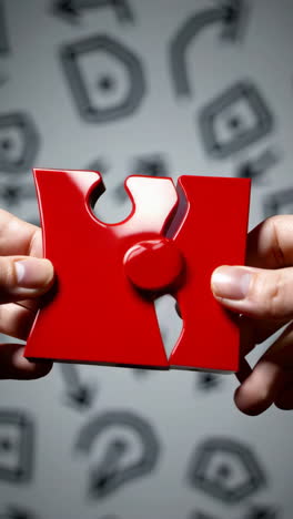 hands connecting red and green puzzle pieces