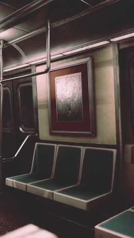 empty subway car interior