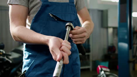 Man working at the garage