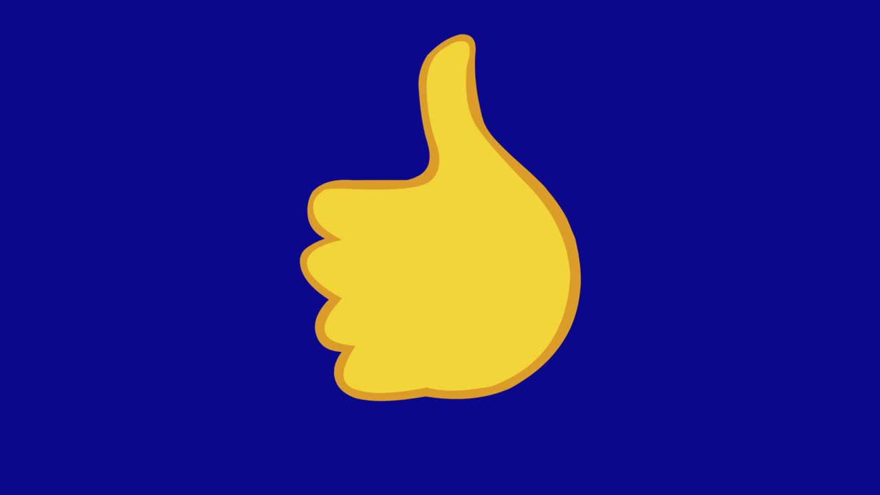 animation loop hand yellow thumb up