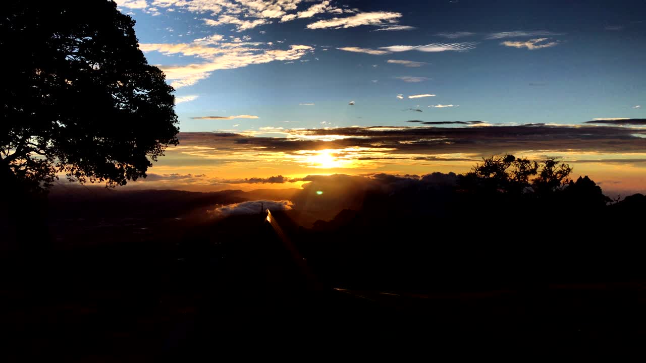 el lapso de tiempo de la puesta de sol.
