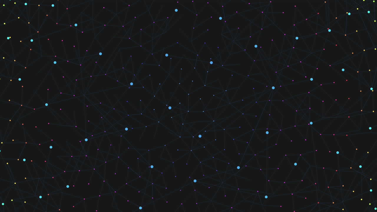 파란색, 보라색, 분홍색 의 검은색 배경 에 있는 다채로운 점자 격자