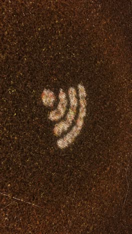 abstract wifi signal on a pixelated surface