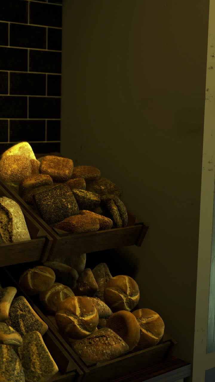 Fresh bread displayed in a bakery near a window with natural light
