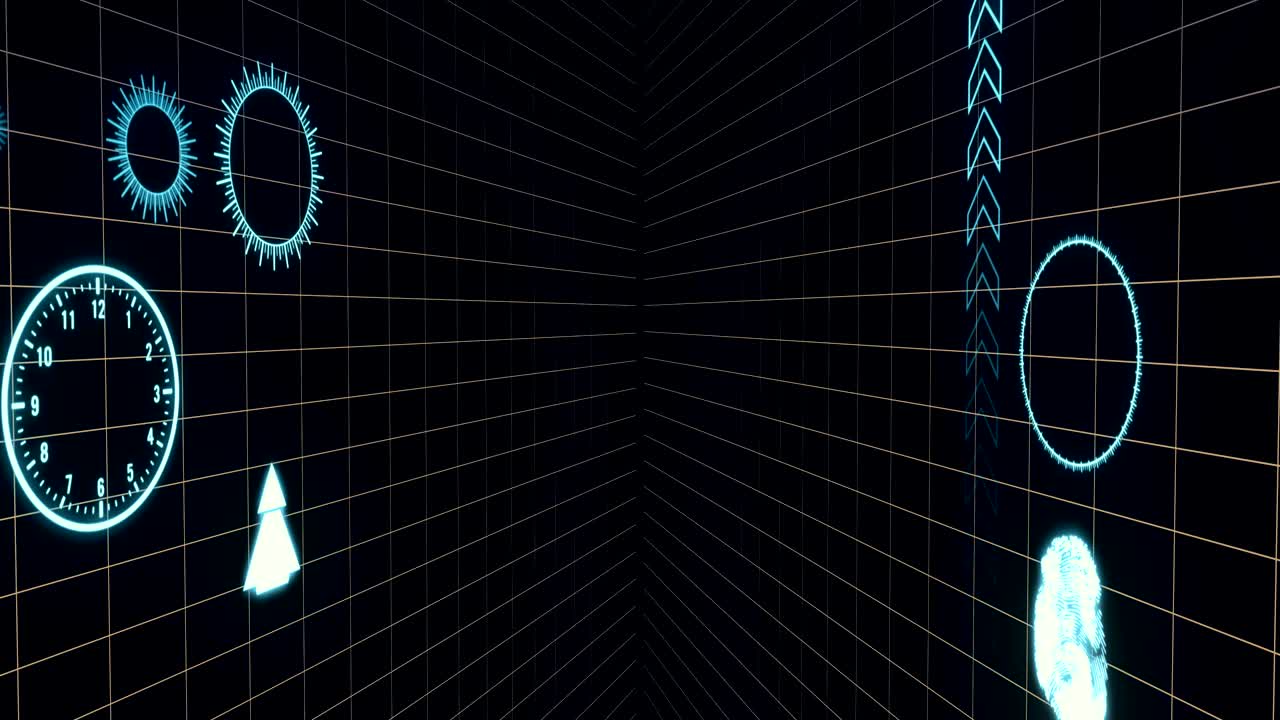 Abstract background with hud interface. Digital background