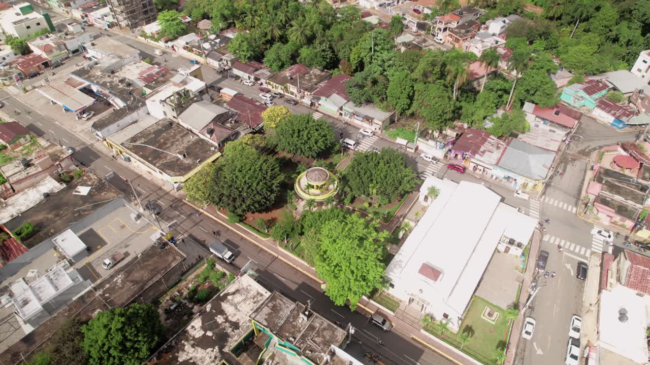 Aerial View of a Town in the Dominican Republic