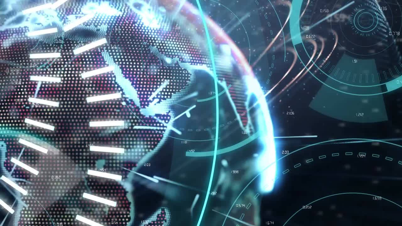 5G written in the middle of a futuristic circles and globe