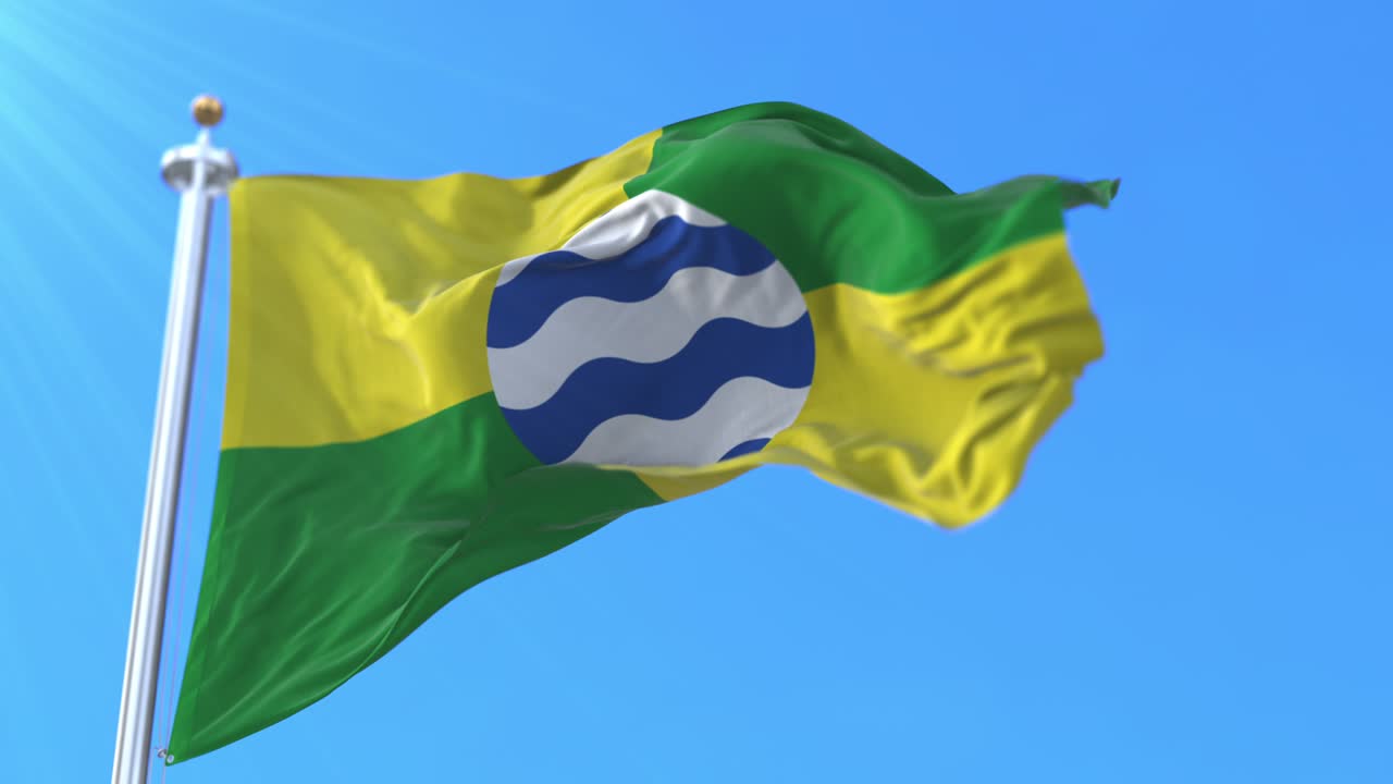 bandera de nairobi, ciudad capital de kenia. bucle