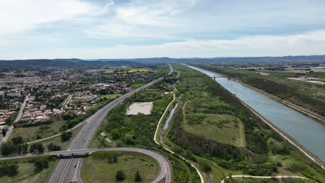 hazaña de la ingeniería francesa: vista aérea del nexo de la energía.