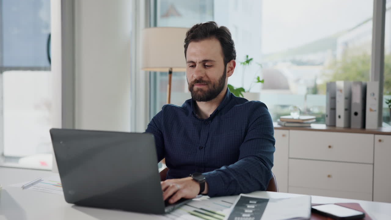 Man Relaxing at Desk