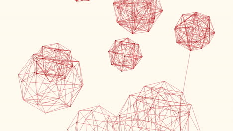 red compleja de nodos interconectados en renderización 3d