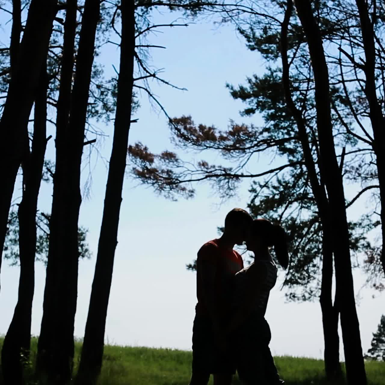 Young Couple Hugging in Love Romantic
