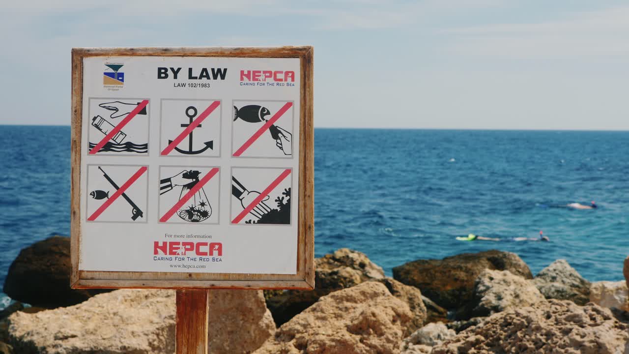 홍해의 행동 규칙이 적힌 접시