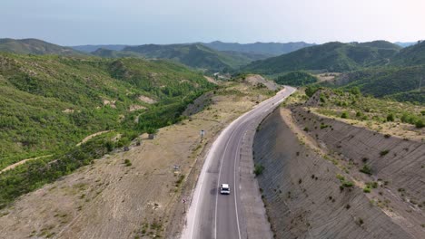 mountain road aerial view