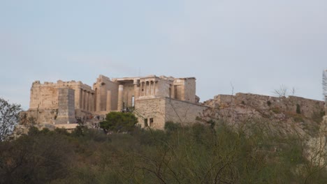 parthenon viewed from a distance, scenic landscape