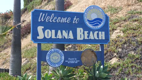 solana beach california public welcome sign