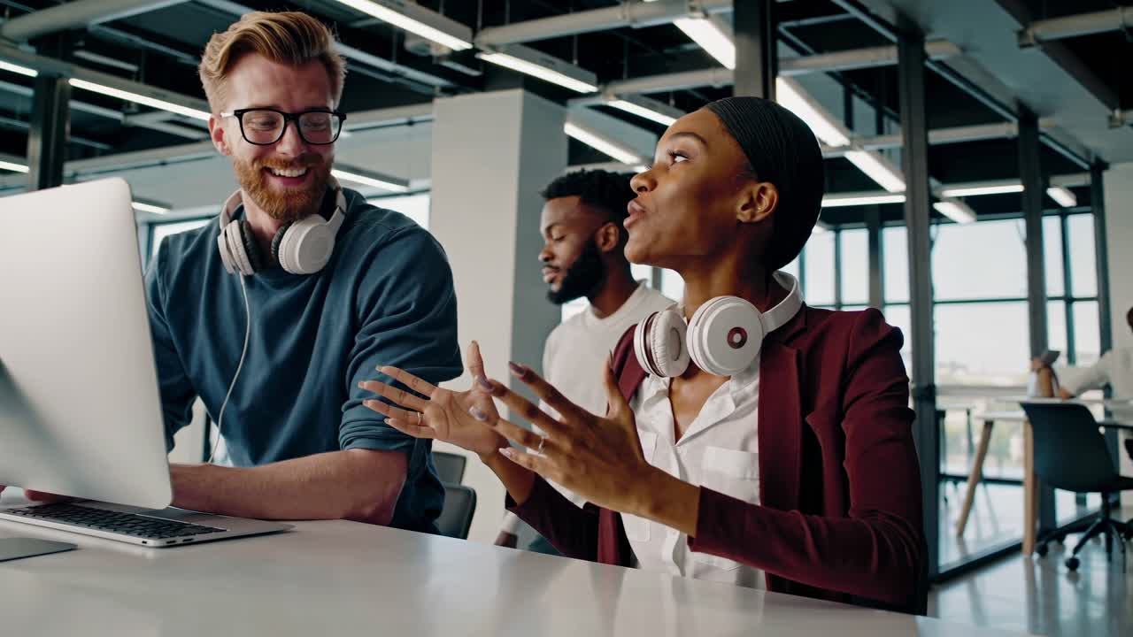 Diverse Team Collaboration in a Modern Office