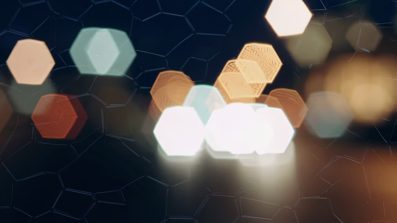 City Lights at Night Through a Window