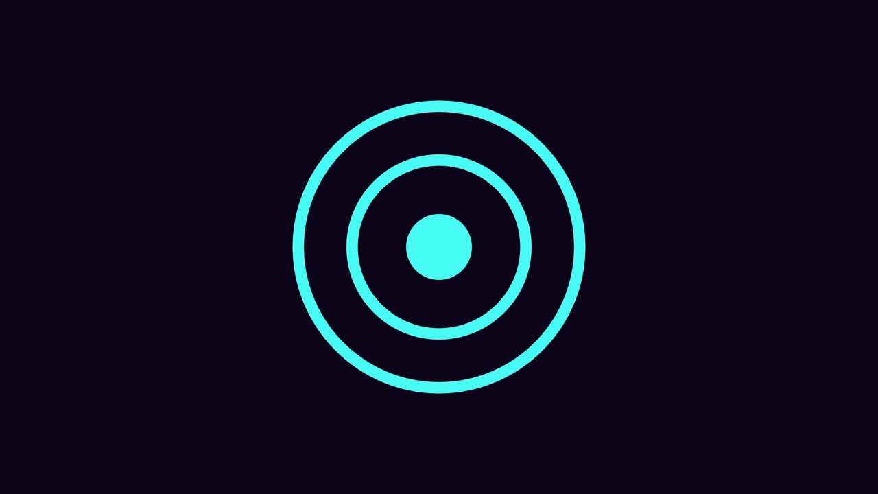 Abstract Pulsing Circles Animation on Dark Background