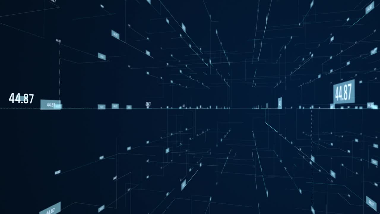 resumen, innovación, ciencia, bitcoin, red, moneda, cibernética, tecnología, ransomware, criptomoneda, blockchain, malware, bitcoin, minería, elementos iluminados, futurista. el fondo azul del laberinto.