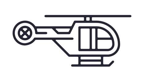 transportation system line icon animation with alpha