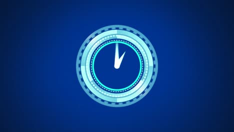 reloj digital haciendo tictac frente a un fondo azul