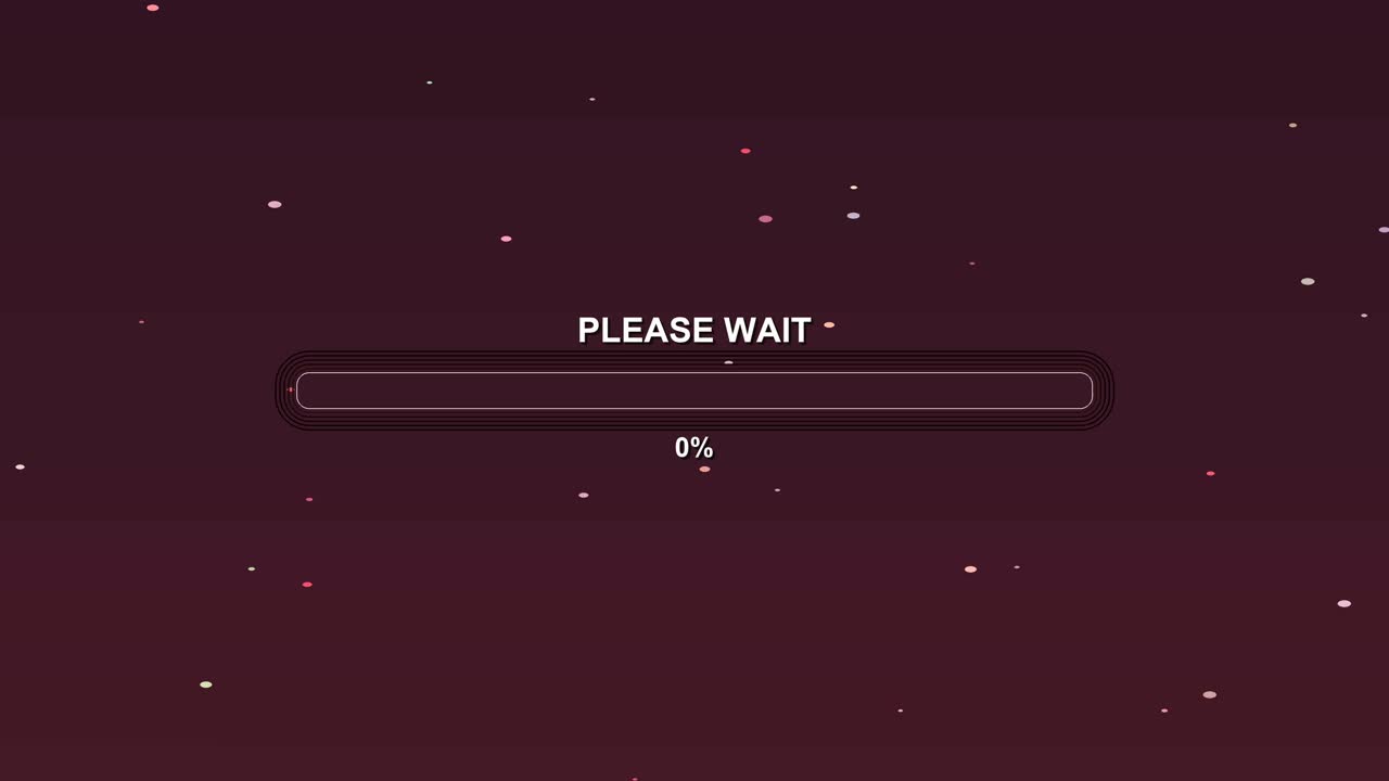 The progressbar animation shows a loading screen at 99 percent completion. It is designed for streamers and video creators to indicate waiting times for their audience